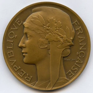 France Marianne Honor of Road Rescue Art Medal by Morlon 50mm 57gr !!! - Picture 1 of 3