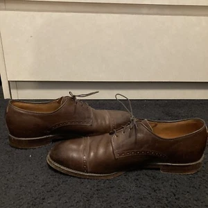 Ralph Lauren Polo Sz 12 Leather USA Brogue Slaton Cap Toe Oxford Dress Shoe $475 - Picture 1 of 11