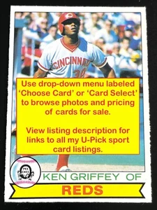 Baseball 1979 O-Pee-Chee OPC (201-374) - U PICK - Vintage Cards - VG to MINT - Picture 1 of 405