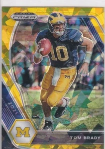 TOM BRADY DRAFT PICKS RARE GOLD PRIZMS $$ Football Card MICHIGAN WOLVERINES MINT - Bild 1 von 2