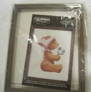 Charmin Brigitte Bear Counted Cross Stitch Kit with Frame~New~LBDAA - Picture 1 of 6