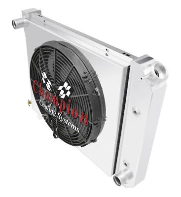 3 Row RR Champion Radiator 20",16" Fan,Shroud-1965-1969,1977-1979 Buick Skylark - Image 1 of 4