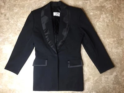 Chaqueta Blazer De Colección Lane Davis Beverly Hills Mujer Lana Negra Pequeña? ¿Mediano? Foto 1 de 4