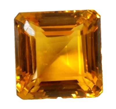 AAA+ Large Yellow Citrine 79.80 Ct. Square Cut Loose Gemstone Gift for Women/Her - Image 1 of 4