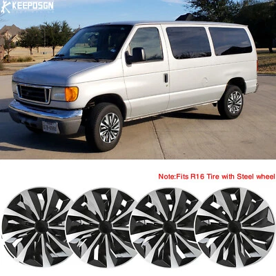 Juego de 4 tapacubos de 16" para furgoneta Ford E150 E250 E350 Econoline tapacubos Foto 1 de 4