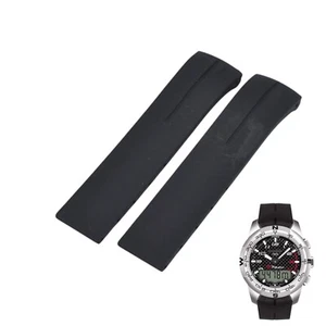 21 mm schwarzes Kautschukband für Tissot T-Touch LL T0474204720700 T610026464 - Bild 1 von 7