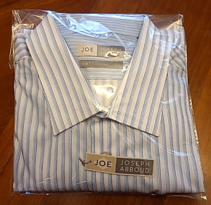 Joseph Abboud Collection Striped Men's 17.5 34/35 Long Sleeve NWT