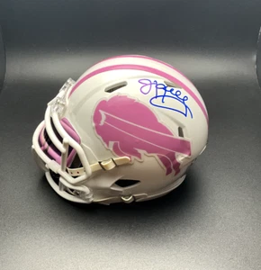 Von Jim Kelly signierter gesungener PINKER Minihelm Buffalo Bills - Hall of Fame - Bild 1 von 6