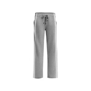 2-Piece Women's Ultra-Soft Relaxed Fit Open Bottom Cozy Striped Sweatpants - Picture 1 of 17