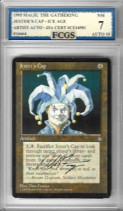 1995 MTG Jester's Cap Ice Age Dan Frazier Auto Graded FCGS 7 NM (Auto 10) - Picture 1 of 2