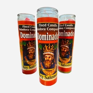 3x Set, Rey Salomon Dominador Veladora, King Solomon Dominator Fixed Candles. - Picture 1 of 2