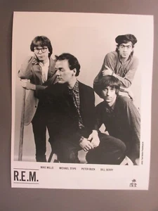 R.E.M. black & white 8X10 glossy promo photo Casual REM ! - Picture 1 of 1
