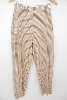 NWT Incotex Checked Capri Trousers Pants Light Wool Stretch High Comfort US 10 - Image 1 of 4