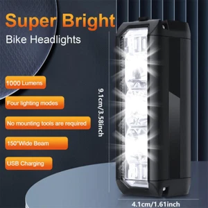 Rechargeable Waterproof Super Bright LED Bike Light USB Bicycle Front Headlight~ - Picture 1 of 12