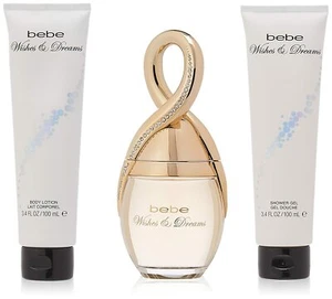 Wishes & Dreams by Bebe for Women - 3 Pc Gift Set 3.4oz EDP Spray, 3.4oz Body Lo - Picture 1 of 3