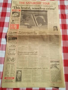 The Saturday Toronto Star Aug 28 1982 Complete Issue w. TV Guide & Comics Rare - Bild 1 von 12