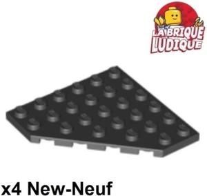 Lego 4x Aile Wedge plate plaque 6x6 Cut Corner noir/black 6106 NEUF - Imagen 1 de 1