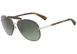 NUEVAS CON ETIQUETAS GAFAS DE SOL LONGCHAMP LO100SL 718 61MM DORADAS MARRÓN OSCURO CUERO PILOTO UNISEX - Imagen 1 de 2