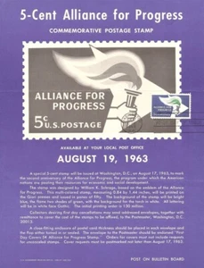 #1234 5c Alliance for Progress Stamp Poster - Unofficial Souv Page FD MC - Picture 1 of 1