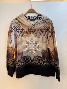 ++NUOVO++Maglione Grace taglia M felpa con cappuccio stampa mandala 432/4208 prezzo consigliato 199 € - Foto 1 di 2