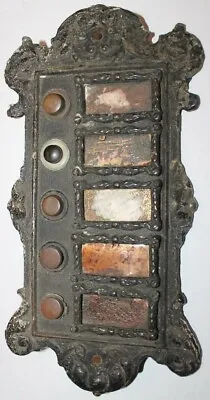 A0410 🅿 Antikes Klingelbrett Aus Metall Um 1870 - Gründerzeit Mehrfamilienhaus • 449€