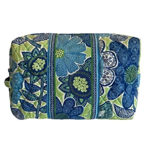Vera Bradley Doodle Daisy Large Zip Lined Kosmetik Make-up Case Kulturbeutel - Bild 1 von 14
