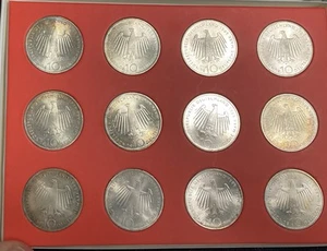 12x 10 DM Münze 625 Silber 2000 Jahre Stadt Bonn - Bild 1 von 5