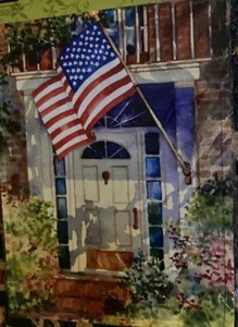 Toland Garden Sized  Flag ” 12”X 18” PATRIOTIC HOME”  4th July Independence NIP - Picture 1 of 2