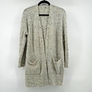 Madewell Womens Donegal Kent Cardigan Sweater Smoke Gray Open Front Pockets MED - Picture 1 of 8
