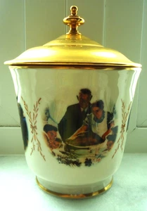 Vin-79 Gorham Fine Norman Rockwell's "Four Freedoms" Bonboniere mit Deckel! - Bild 1 von 9
