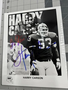 "TO STEVE" Harry Carson signed Autogramm 8x10 Foto New York Giants Hof - Bild 1 von 2