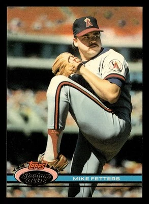 Mike Fetters 1991 Stadium Club #228b California Angels BASEBALL *084 - Image 1 of 2