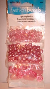 Bead Specialty Bead Set Fashion Bead varity 1.48 oz Pink - Picture 1 of 3