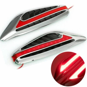 2X Universal Red Blade Car Steering Light Led Turn Signal Fender Side Lights - Picture 1 of 2