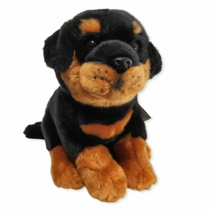 Sitzender Rottweiler Welpe Plüschtier Stofftier Hund Teddy von Faithful Friends Geschenk 23 cmH - Bild 1 von 8