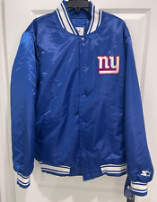 NWT New York Giants Starter Locker Room Satin Varsity Full-Snap Jacket Mens XL