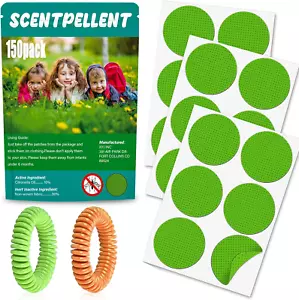150Pack Mosquito Stickers Citronella Bug Patches for Kids Adult with 2Pack - Picture 1 of 12