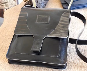 BORSA borsello vera pelle cuoio tracolla fatta a mano. Made in Salento !! 1804 - Imagen 1 de 10