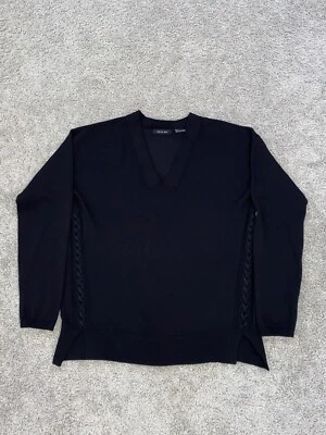 Verve Ami V-Neck Sweater Women Size Medium Long Sleeve Black - Image 1 of 4