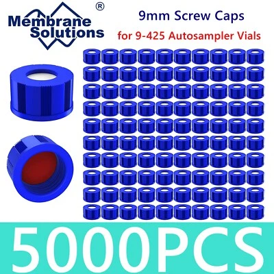 5000Pcs 9-425 Thread Vial Caps Polypropylene No-slit for 9-425 Autosampler Vials - Image 1 of 4