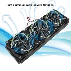 CPU Fan Water Cooling Kit Heatsink Radiator Pump Reservoir CPU Block w/ 18 Tubes - Picture 1 of 11