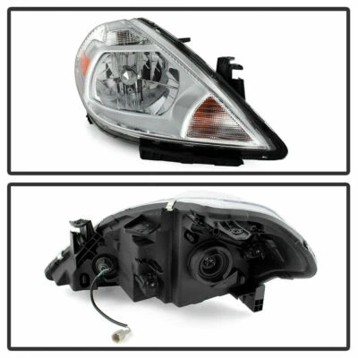 Fit for Nissan 07-12 Versa Chrome Housing Replacement Headlights Pair Set S SL Foto 1 de 2