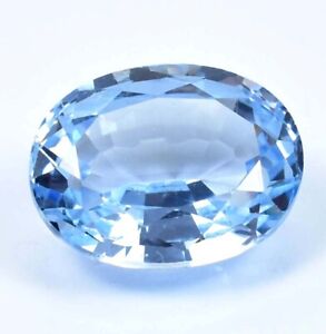 7.20 Ct Natural Blue Aquamarine Rare Gemstone Oval Cut Gemstone Certified  A3219