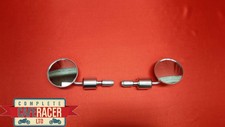 CAFE RACER ROUND BAR END MIRRORS IN POLISHED ALLOY CNC MACHINED