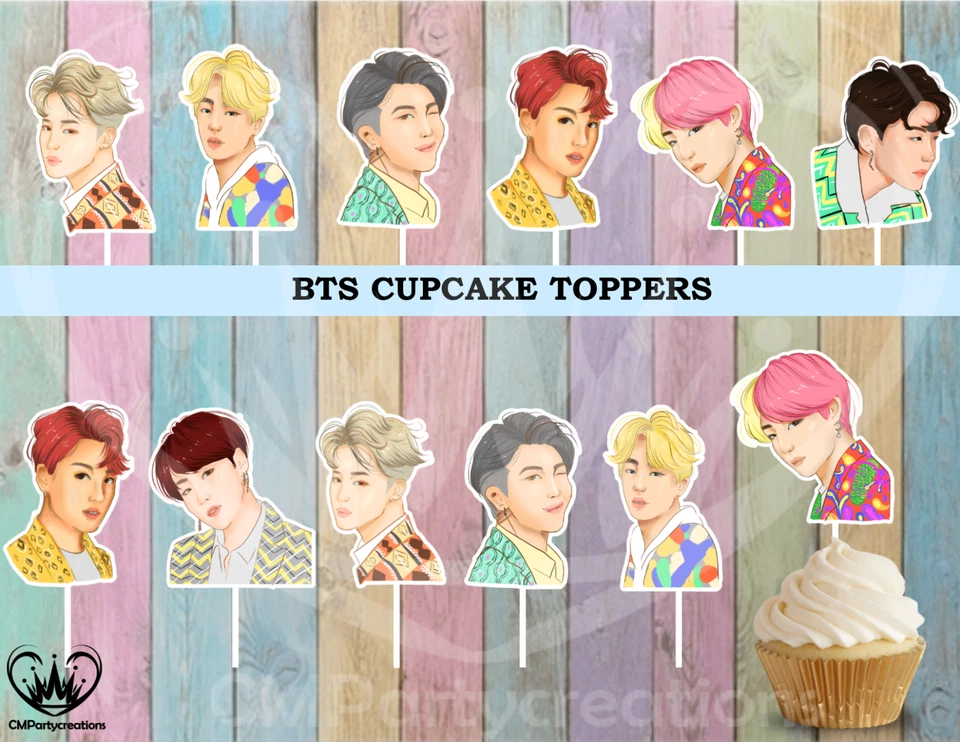 BTS Cupcake Toppers - Image 1 of 1