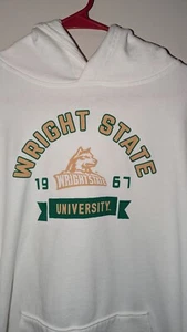 Wright State University XL Hoodie White Sweatshirt - Picture 1 of 18