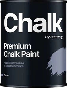 Hemway Denim Chalk Paint Ultra Matt Wall Furniture Shabby Chic Vintage Chalky - Picture 1 of 9