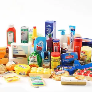 4 Stück Maßstab 1:6 Puppenhaus Miniatur Snack Supermarkt Essen Getränke Zubehör - Bild 1 von 6