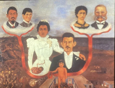 Frida Kahlo “Árbol Familiar” Realismo Mágico Mexicano 35mm Diapositiva Foto 1 de 4