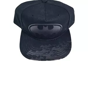 Batman DC Comics Cap Hat Black Flat Bill Youth Snapback New With Tags Bats - Picture 1 of 5
